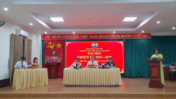 Tổ chức thành công Đại hội Chi bộ Uỷ ban nhân dân xã Bắc Sơn, nhiệm kỳ 2025 - 2030