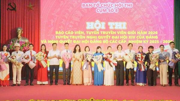 Đảng ủy xã Bắc Sơn chủ trì tổ chức thành công Hội thi Báo cáo viên, tuyên truyền viên giỏi năm 2026 Cụm số 8