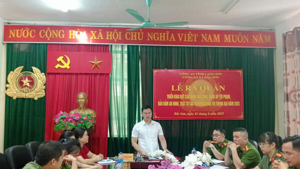 Ra quân đợt cao điểm tấn công, trấn áp tội phạm, bảo đảm an ninh trật tự phục vụ các sự kiện chính trị năm 2025