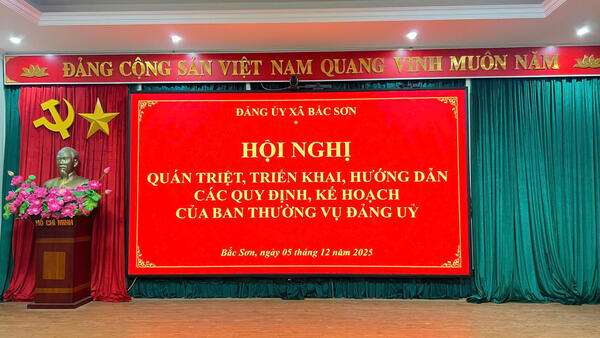 ĐẢNG ỦY XÃ BẮC SƠN TỔ CHỨC HỘI NGHỊ QUÁN TRIỆT,  TRIỂN KHAI CÁC QUY ĐỊNH, KẾ HOẠCH NĂM 2025