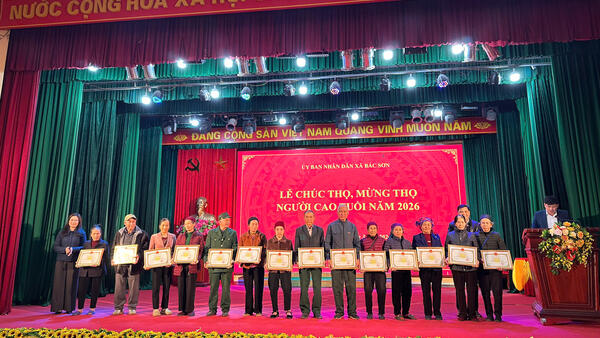 UBND xã Bắc Sơn tổ chức Lễ chúc thọ, mừng thọ người cao tuổi năm 2026