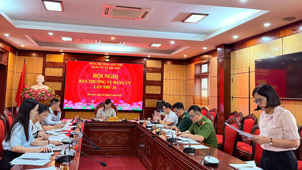 Ban Thường vụ Đảng ủy xã Bắc Sơn tổ chức Hội nghị lần thứ 31
