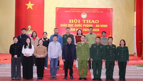 Ban Chỉ huy PTKV 2 - Bắc Sơn phối hợp Trường Phổ thông DTNT THCS và THPT Bắc Sơn tổ chức thành công Hội thao giáo dục Quốc phòng - An ninh Năm học 2025 - 2026