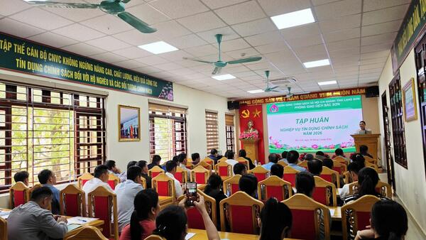 PHÒNG GIAO DỊCH NGÂN HÀNG CHÍNH SÁCH XÃ HỘI XÃ BẮC SƠN TẬP HUẤN NGHIỆP VỤ ỦY THÁC NĂM 2026 CHO CÁC TRƯỞNG THÔN VÀ BAN QUẢN LÝ TỔ TIẾT KIỆM VÀ VAY VỐN
