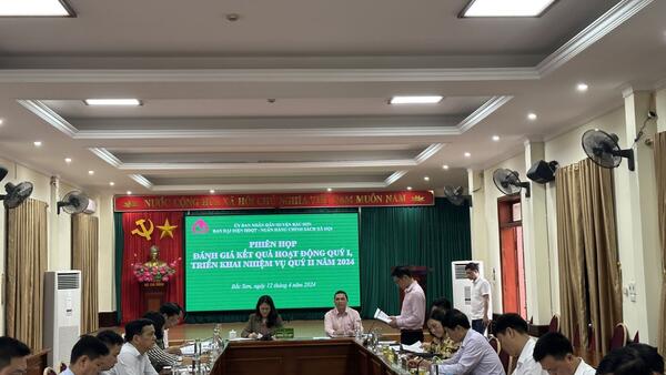 Ban đại diện Hội đồng quản trị Ngân hàng Chính sách xã hội huyện Bắc Sơn họp phiên họp quý I và triển khai nhiệm vụ quý II năm 2024